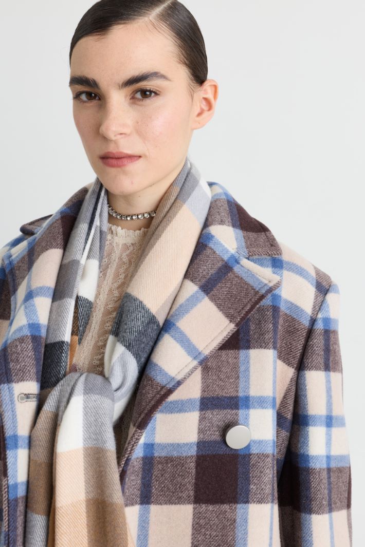 Pom-pom scarf - CAMEL - Intrend - 2