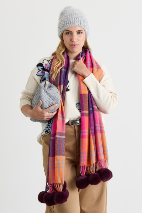 Pom-pom scarf - Intrend