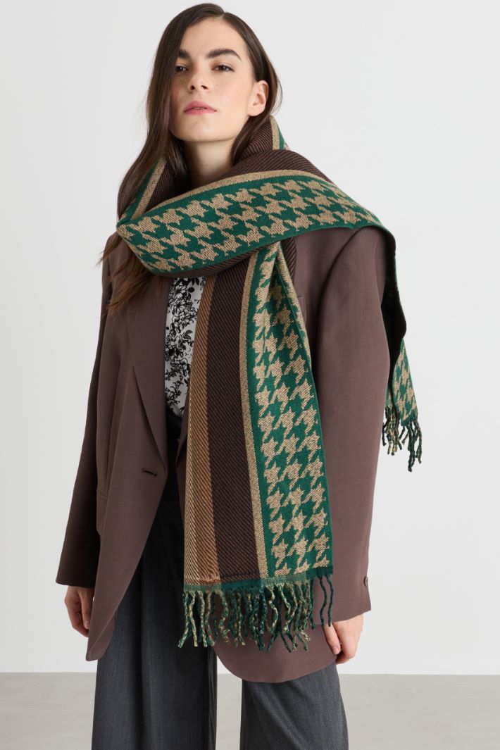 Stola Pied de Poule - VERDE - Intrend - 2