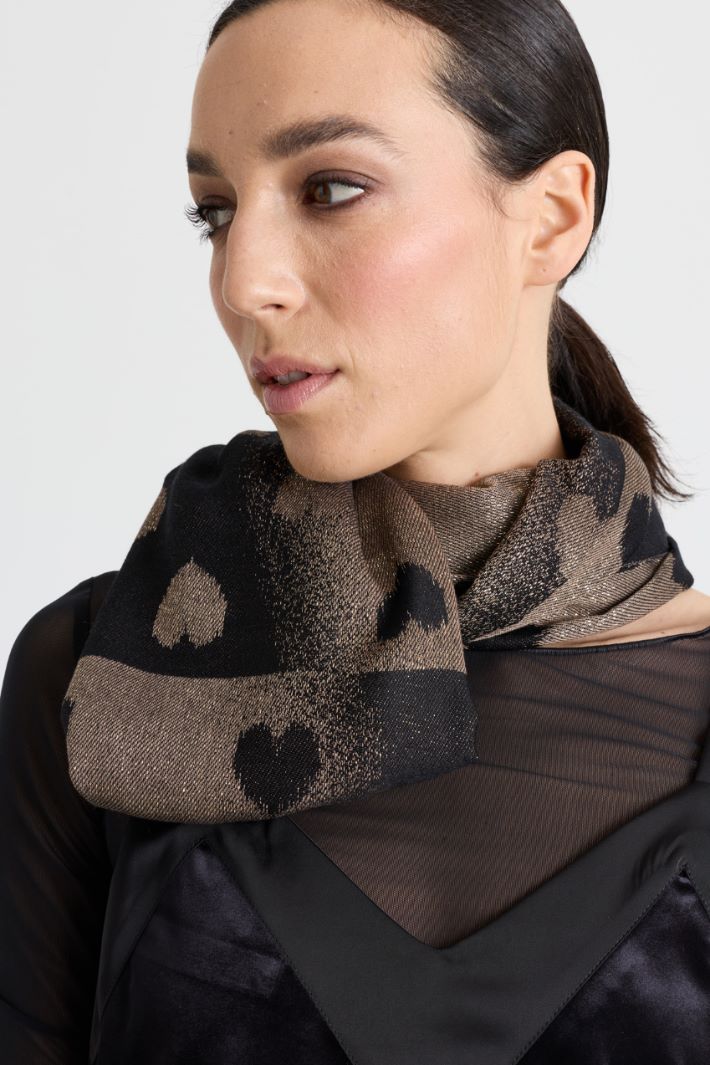 Stola jacquard - NERO - Intrend - 2