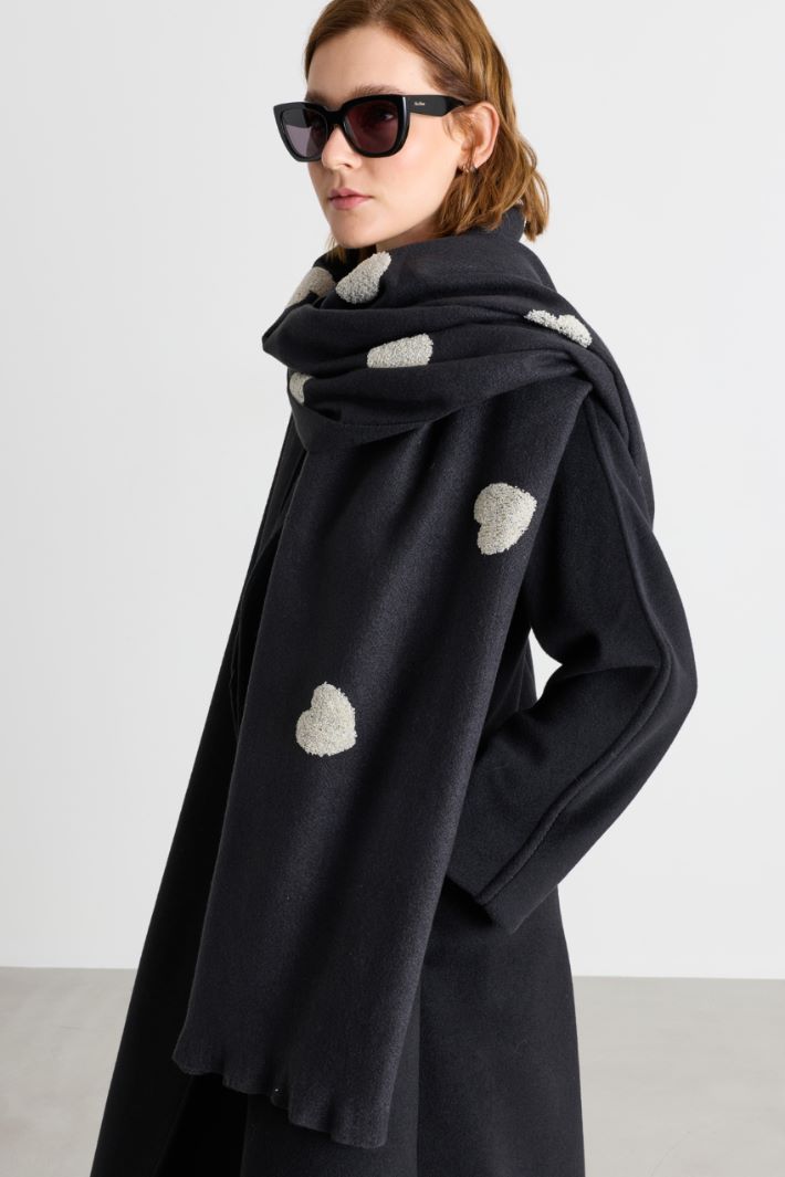 Intarsia Scarf - BLACK - Intrend - 2