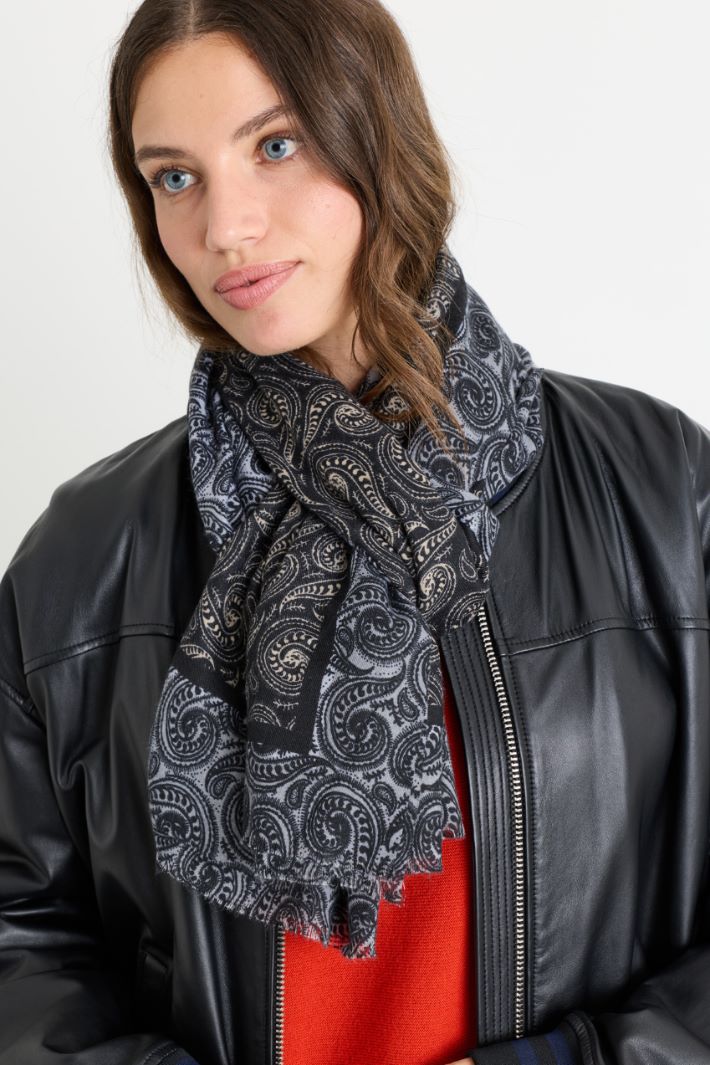 Stola con fantasia - NERO - Intrend - 2