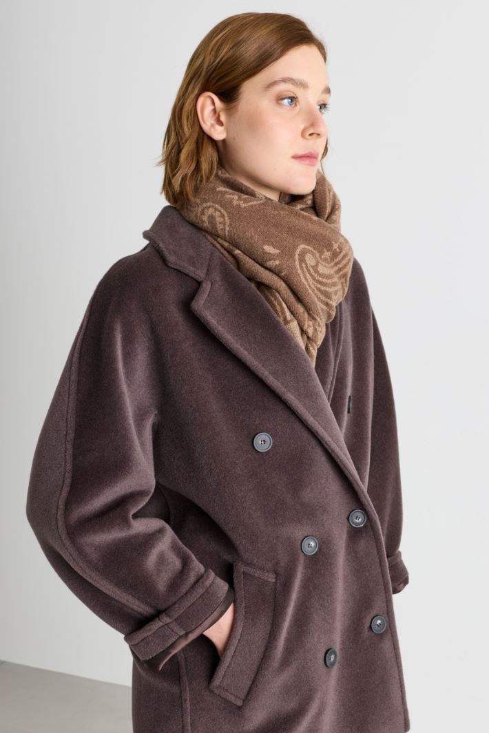 Jacquard scarf - BROWN - Intrend - 2