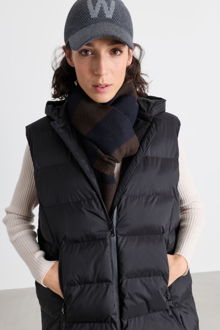 Sciarpa bicolore a righe - MARRONE BLU - Intrend