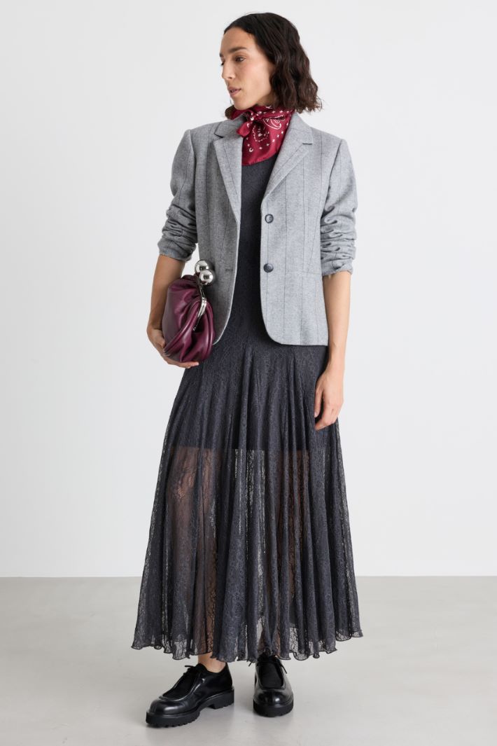 Pure silk scarf - BORDEAUX - Intrend - 2