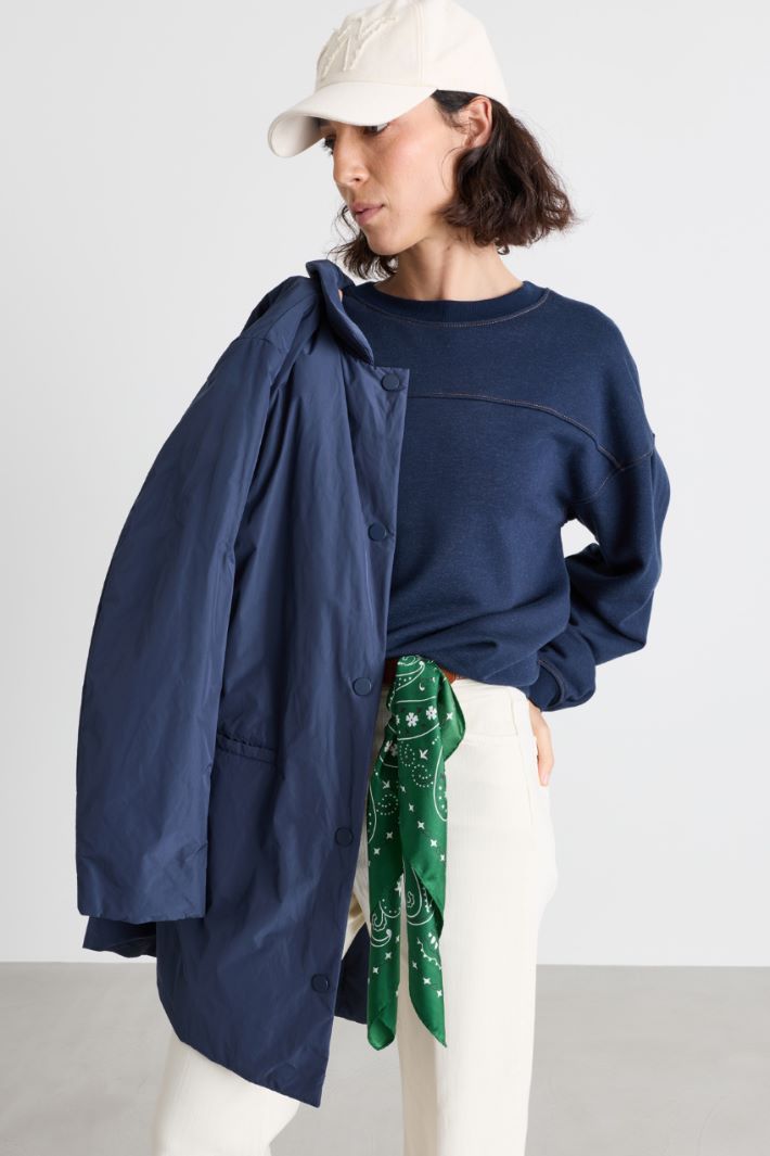 Pure silk scarf - GREEN WHITE BLACK - Intrend