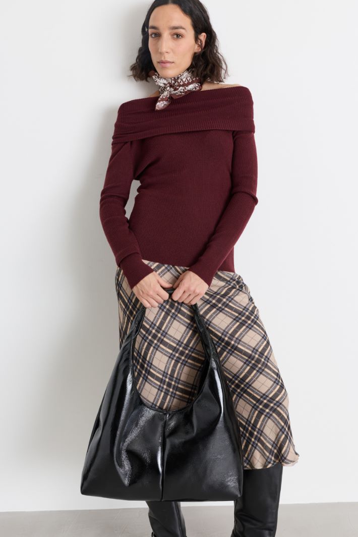 Pure silk scarf - BROWN - Intrend - 2