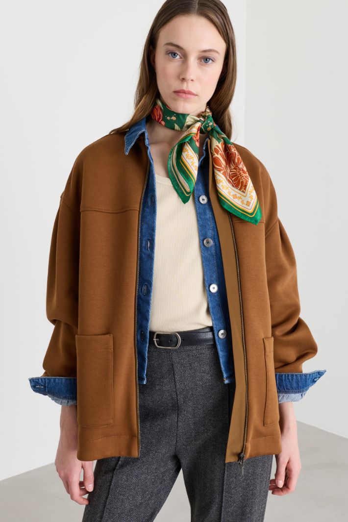 Silk scarf - GREEN - Intrend
