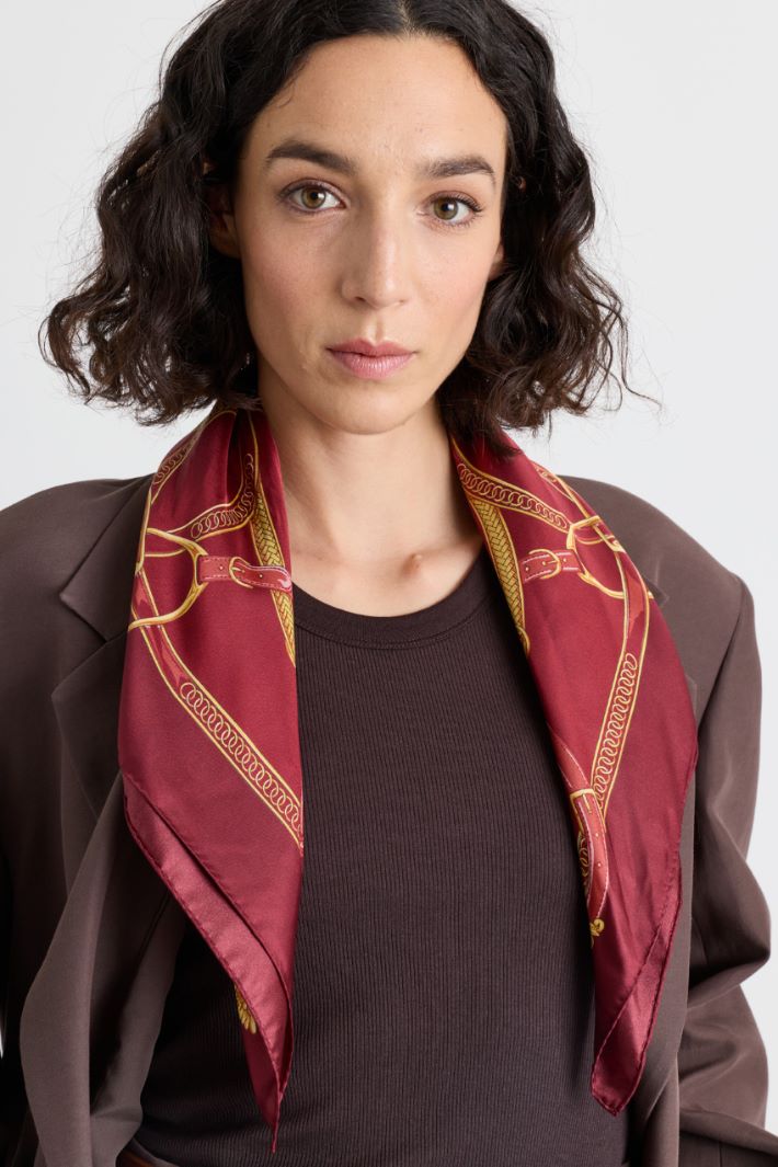 Foulard in seta - ROSSO - Intrend - 2
