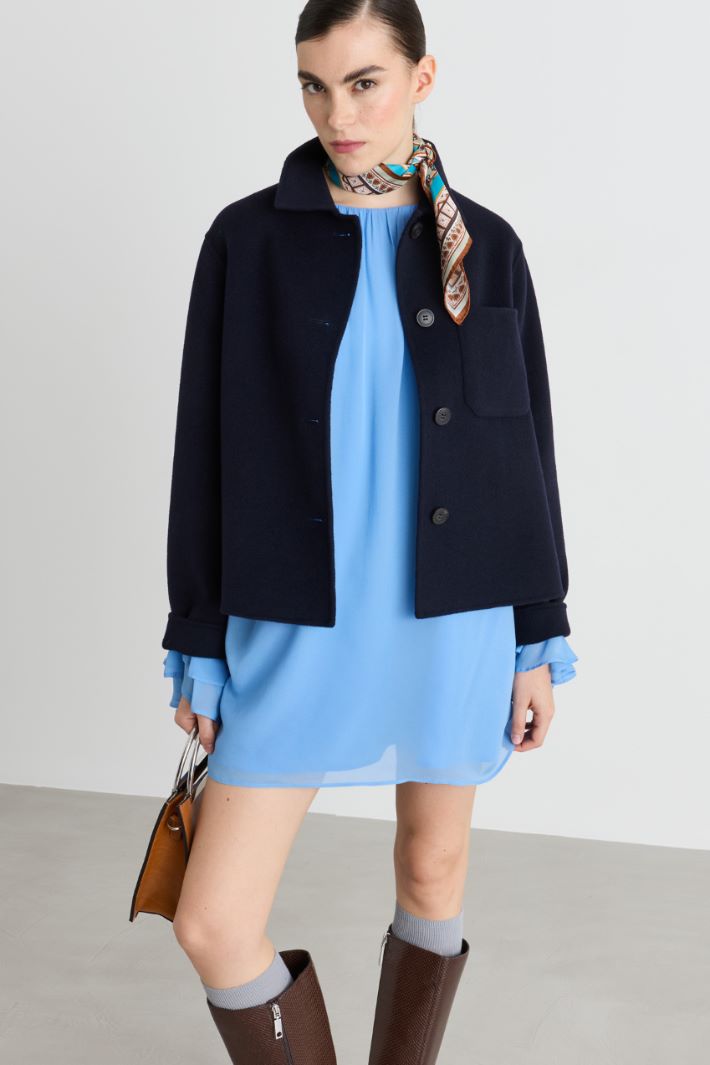 Silk scarf - LIGHT BLUE - Intrend