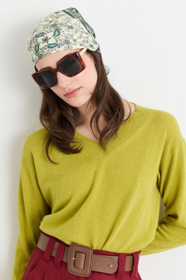 Twill scarf - GREEN - Intrend - 2