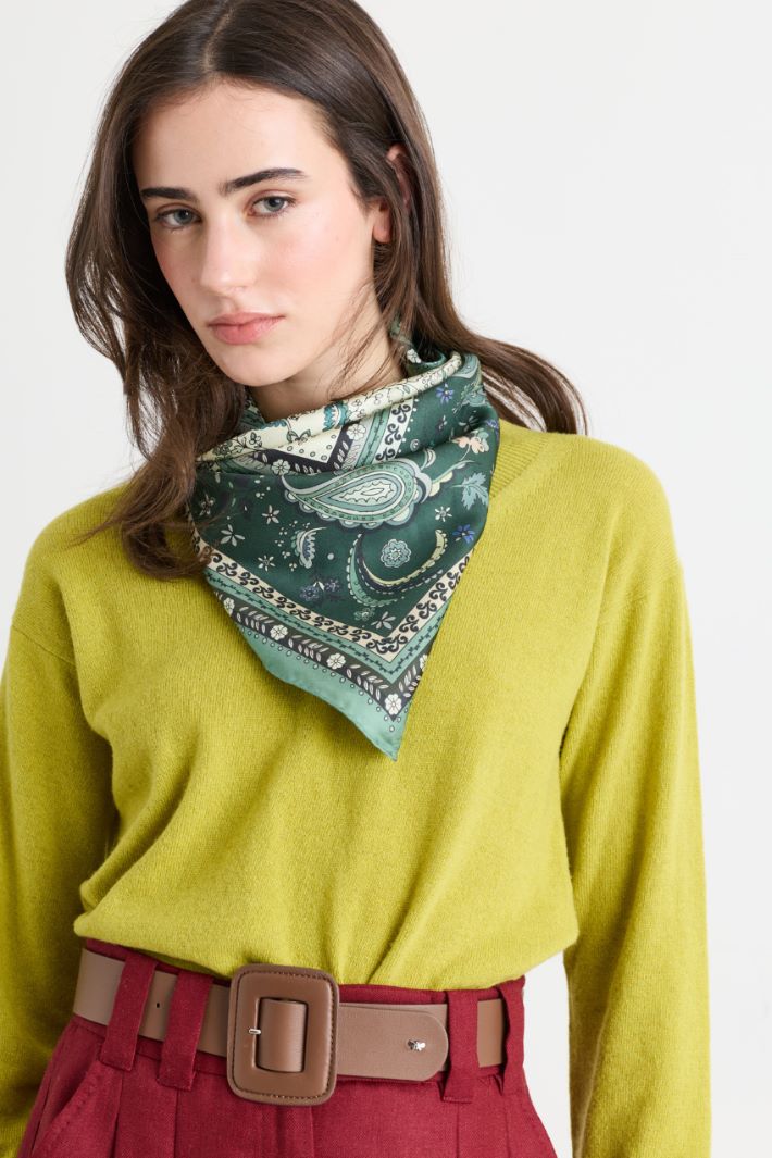 Twill scarf - GREEN - Intrend