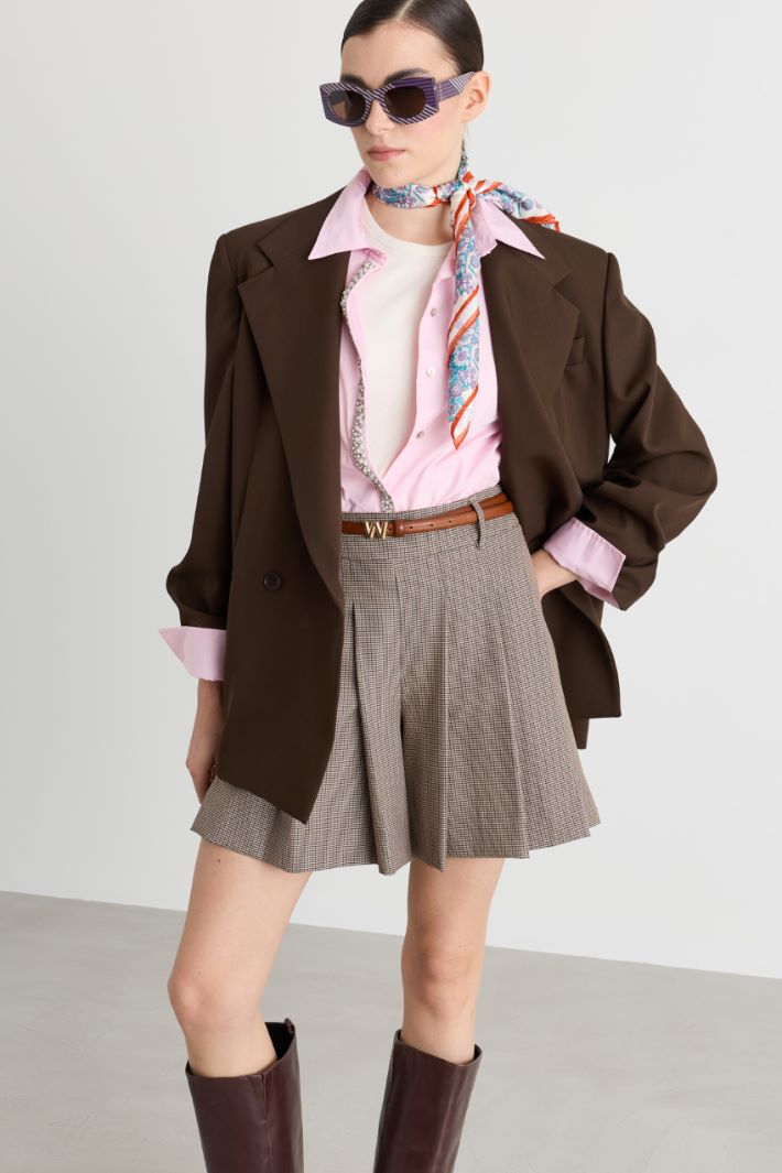 Printed Silk Scarf - VIOLET - Intrend
