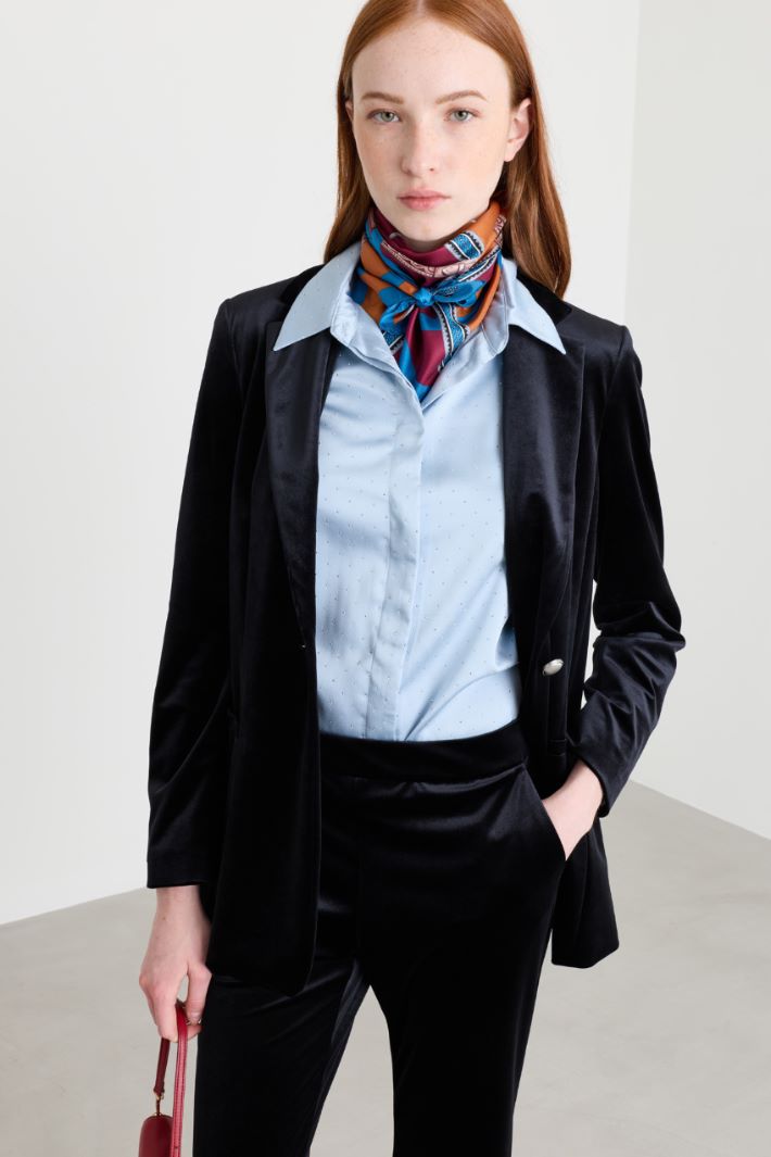 Foulard in seta - BORDEAUX AZZURRO - Intrend - 2