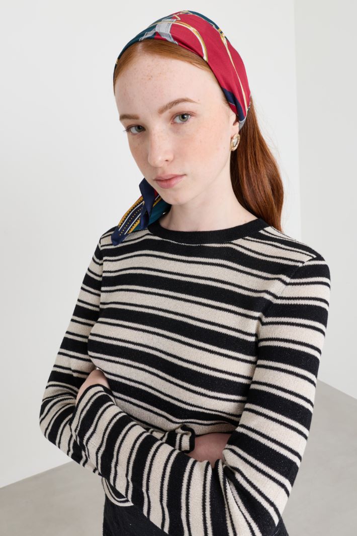 Foulard in seta - ROSSO BLU - Intrend - 2