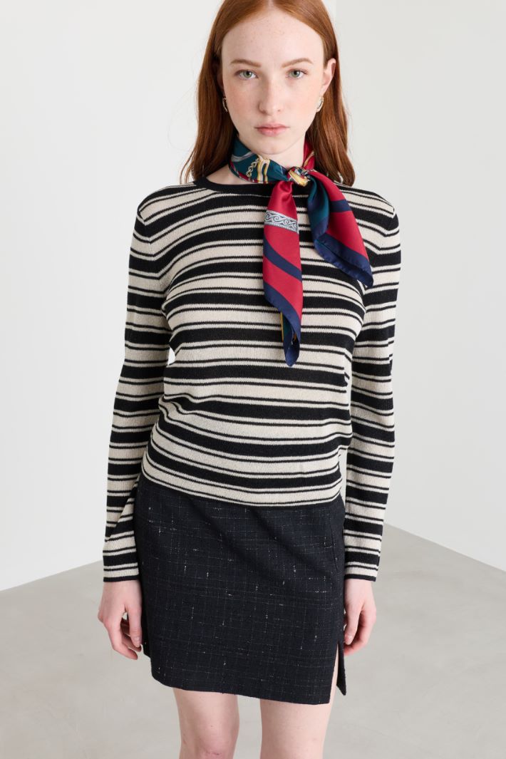 Foulard in seta - ROSSO BLU - Intrend