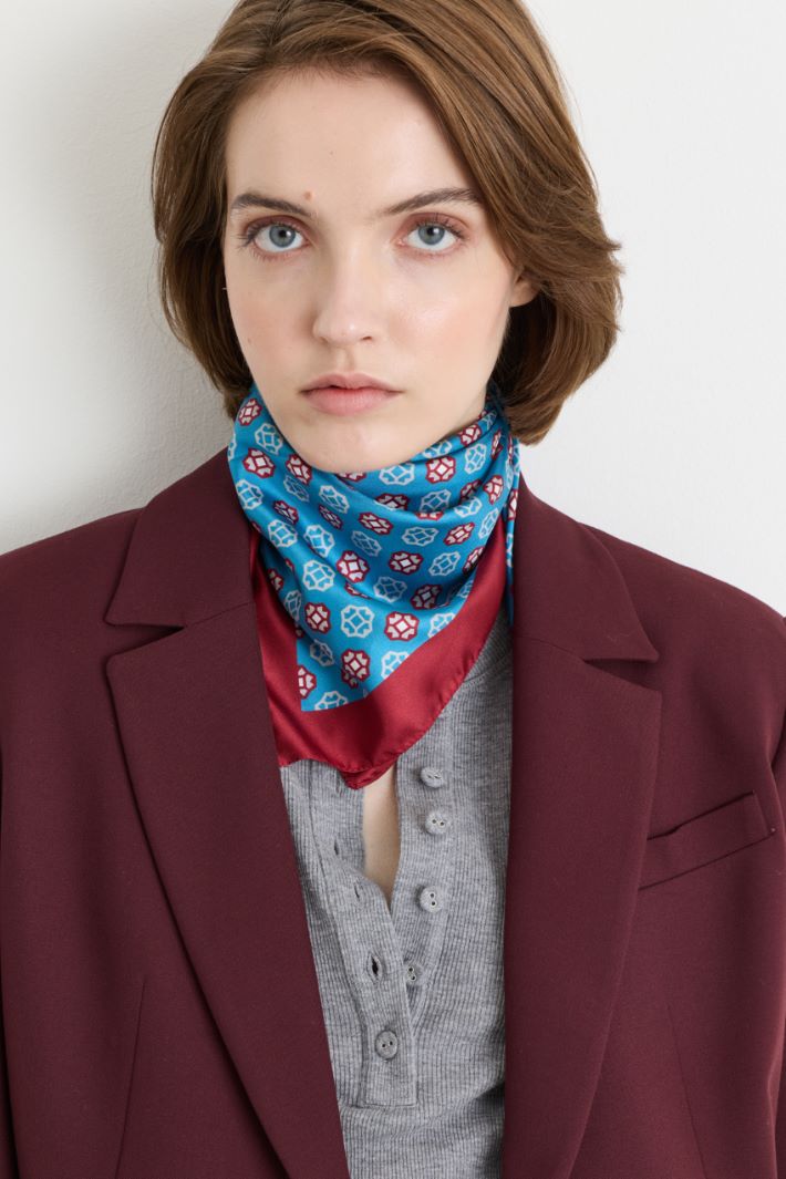 Foulard in seta - AZZURRO - Intrend - 2