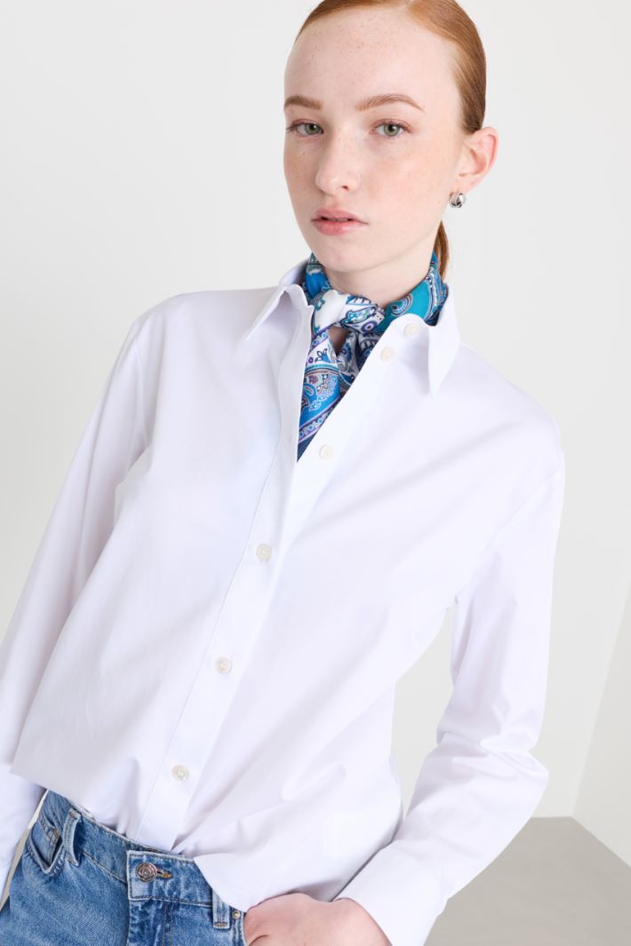 Silk scarf - LIGHT BLUE - Intrend - 2