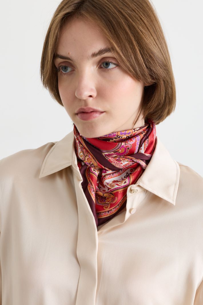 Silk scarf - ORANGE - Intrend - 2
