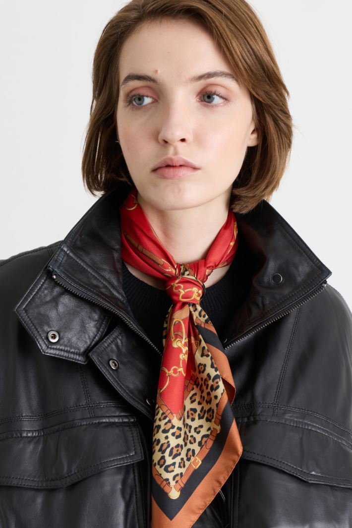 Foulard in seta - ROSSO - Intrend - 2