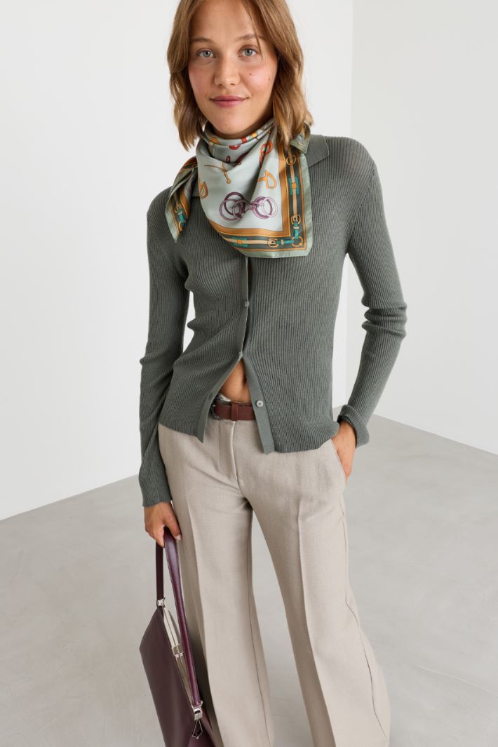 Foulard in seta - VERDE - Intrend - 2