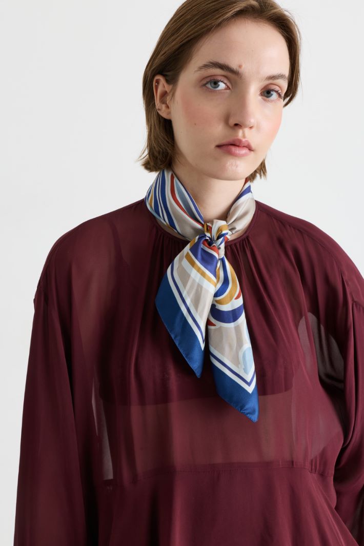 Foulard in seta - BLU GRIGIO - Intrend - 2