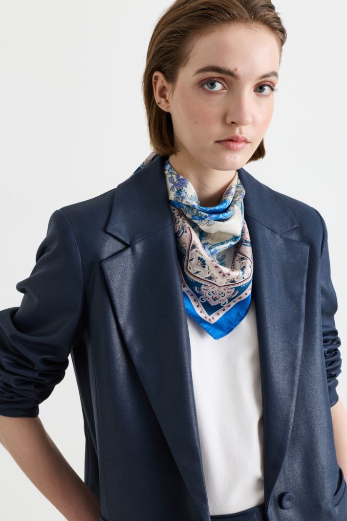 Foulard in seta - BLU - Intrend - 2