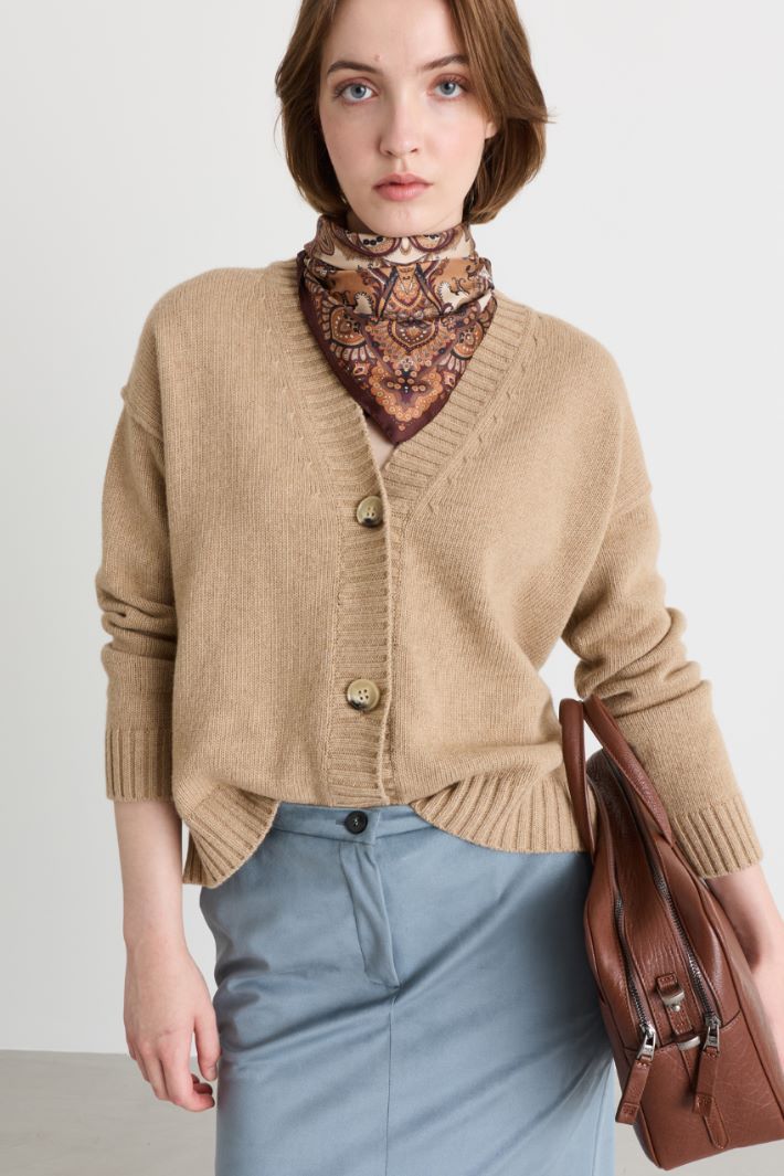 Foulard in seta - MARRONE - Intrend - 2