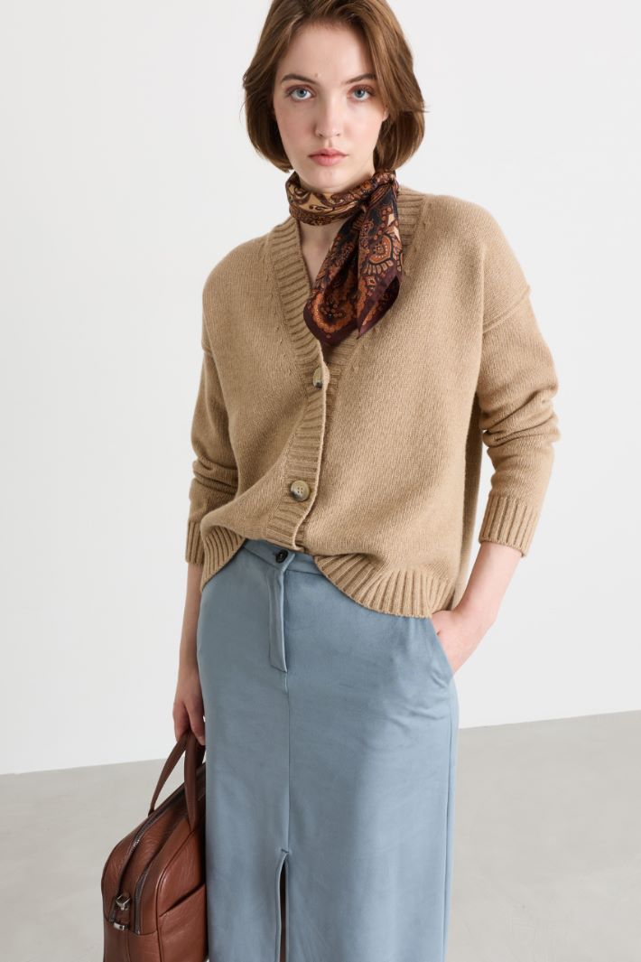 Foulard in seta - MARRONE - Intrend