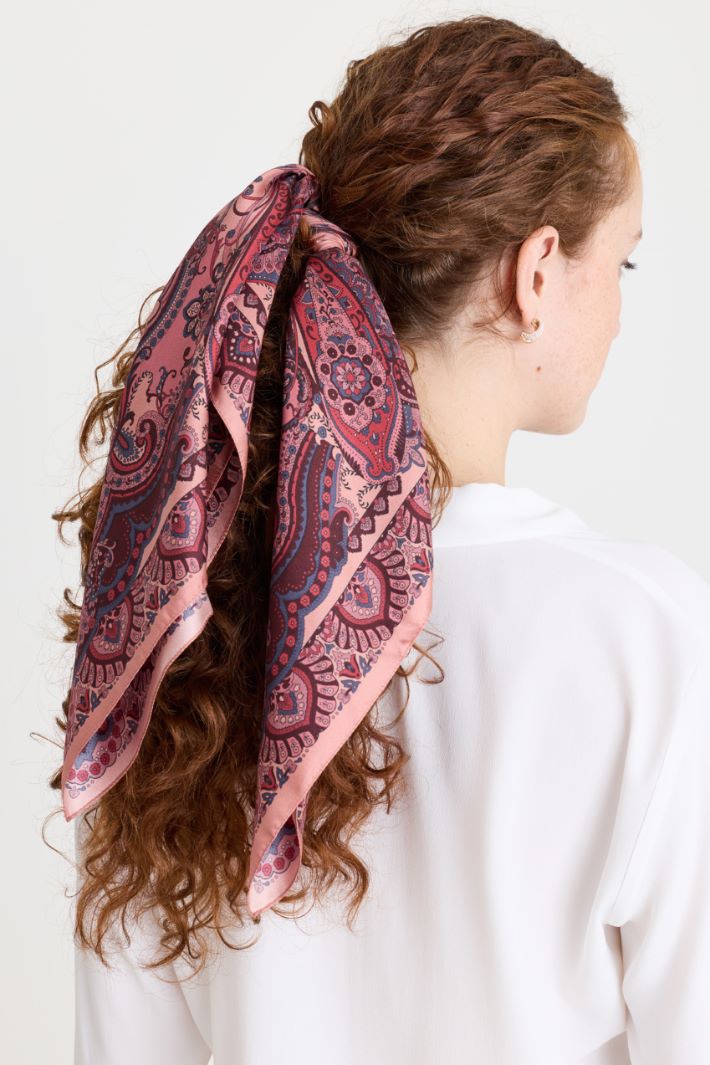 Silk scarf - PINK - Intrend - 2