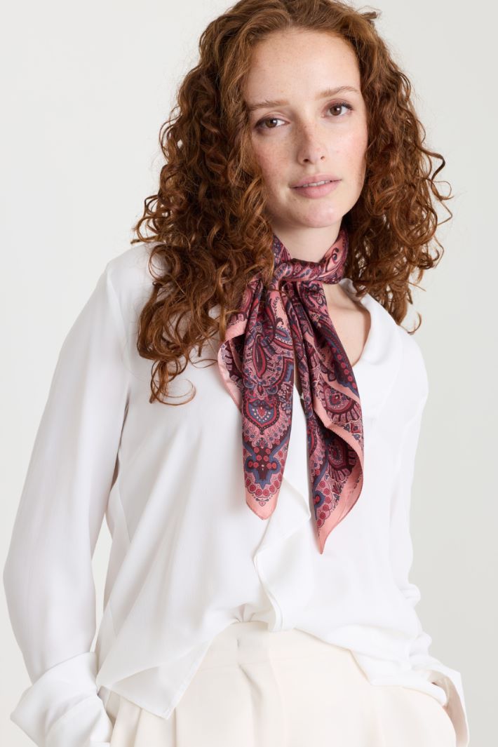 Silk scarf - PINK - Intrend