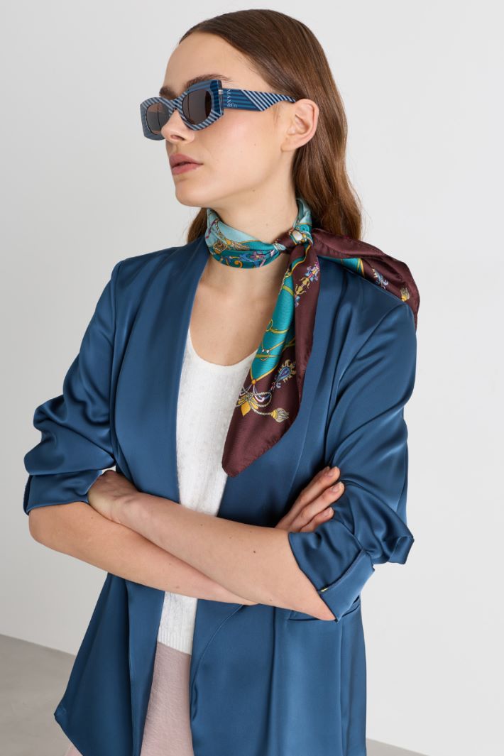 Foulard in seta - MARRONE - Intrend - 2