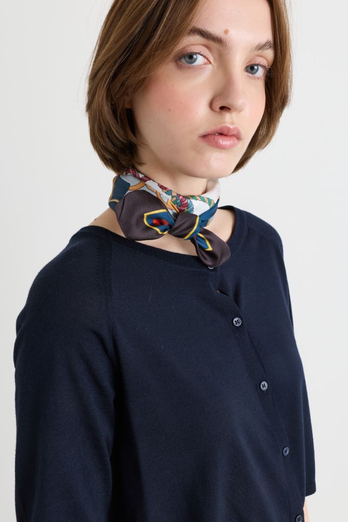 Foulard in seta - BLU - Intrend - 2