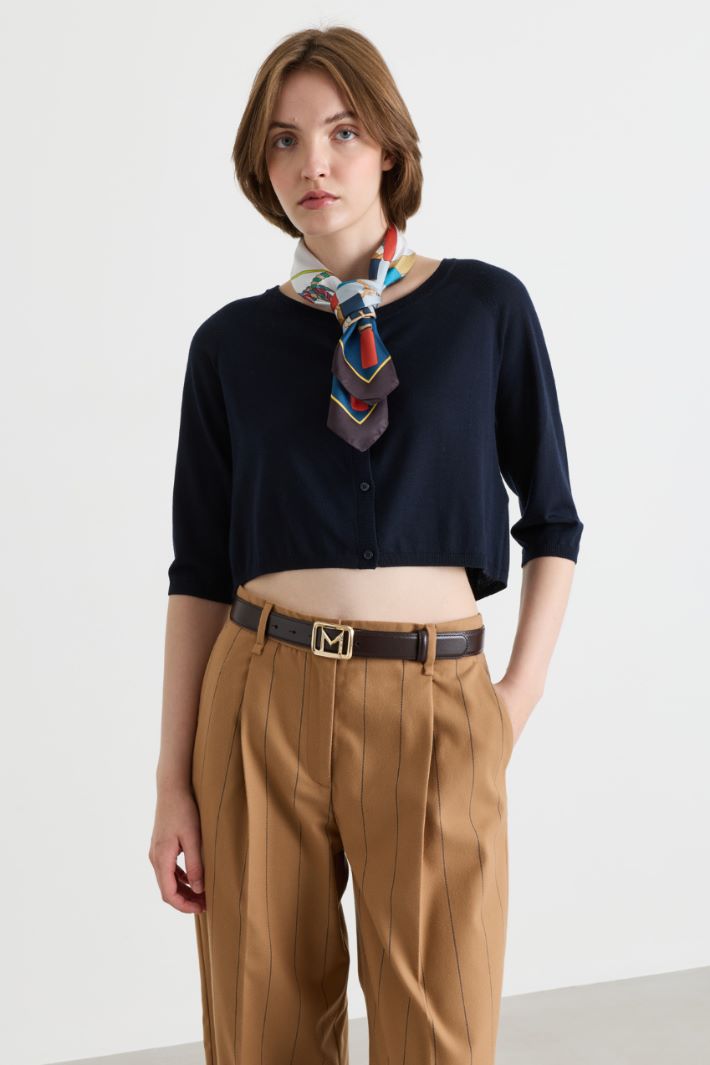 Foulard in seta - BLU - Intrend