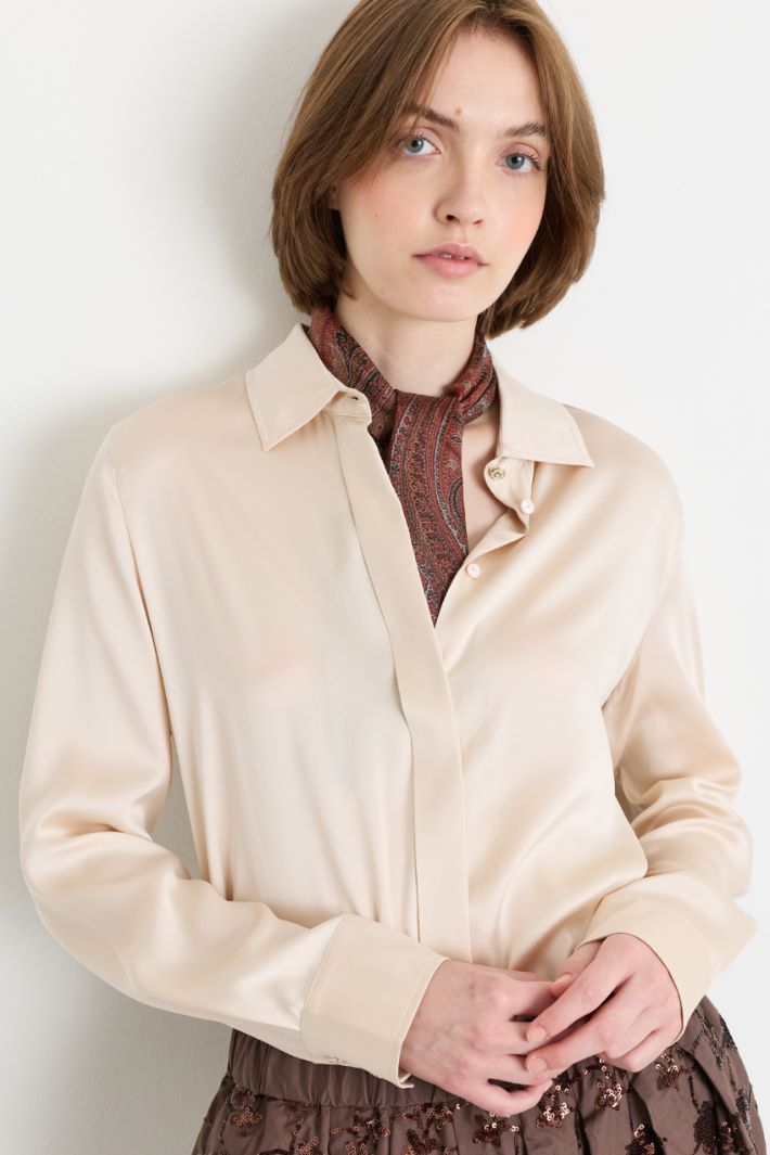 Foulard in seta - MARRONE - Intrend - 2