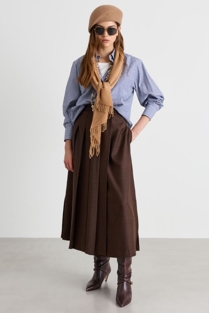Pleated stole - CAMEL - Intrend - 2