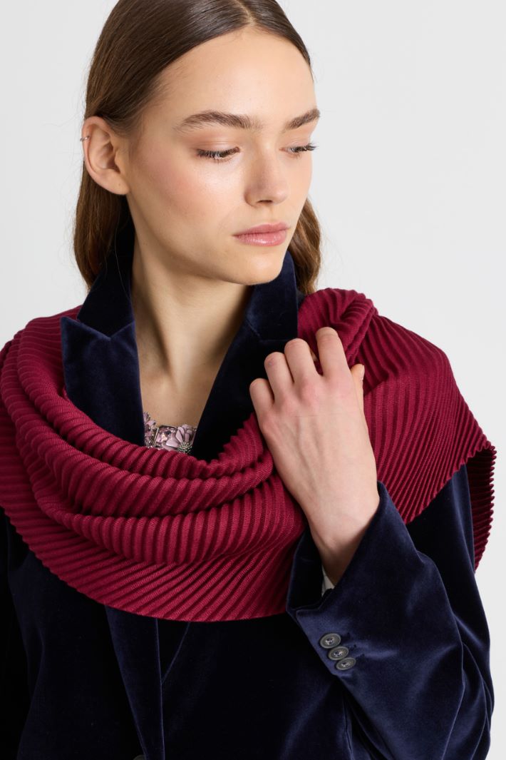 Pleated stole - BORDEAUX - Intrend - 2