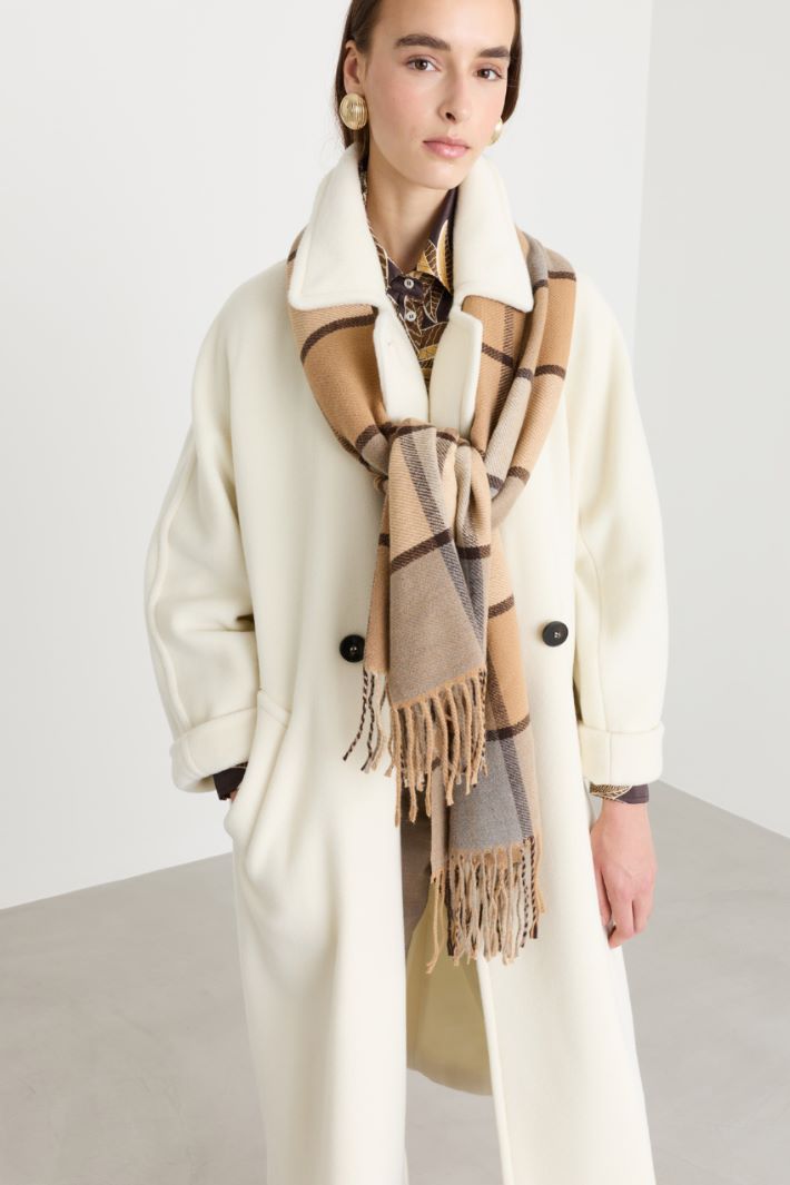 Checked Scarf - CAMEL - Intrend