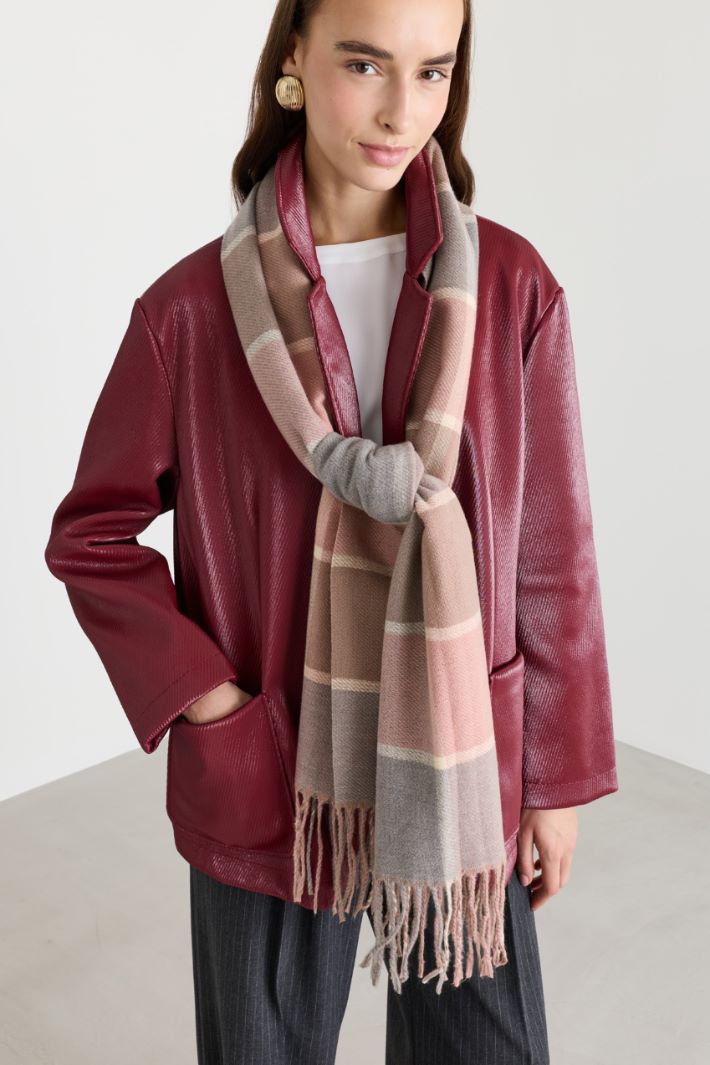 Checked Scarf - PINK - Intrend - 2