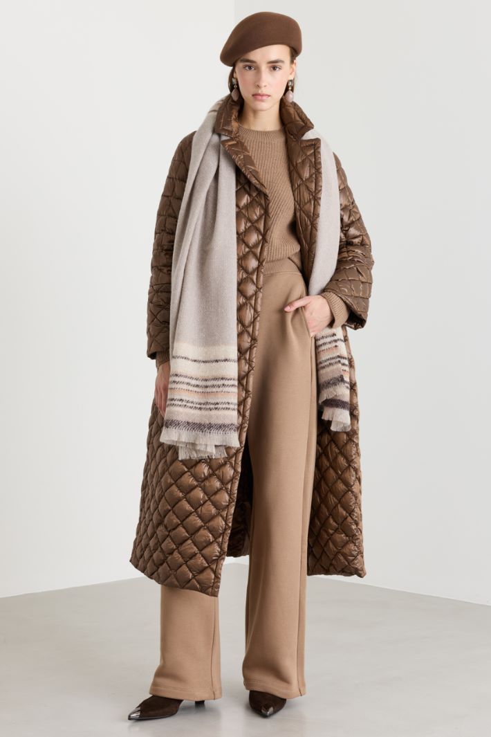 Long fringed scarf - BEIGE - Intrend - 2