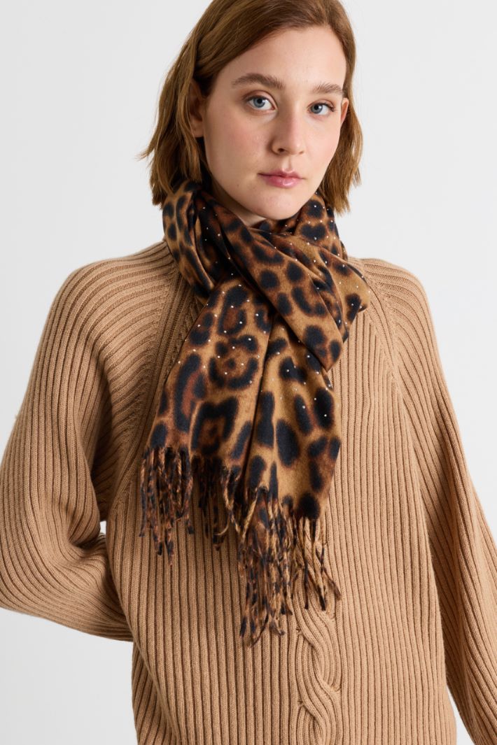 Sequinned scarf - ANIMAL - Intrend - 2