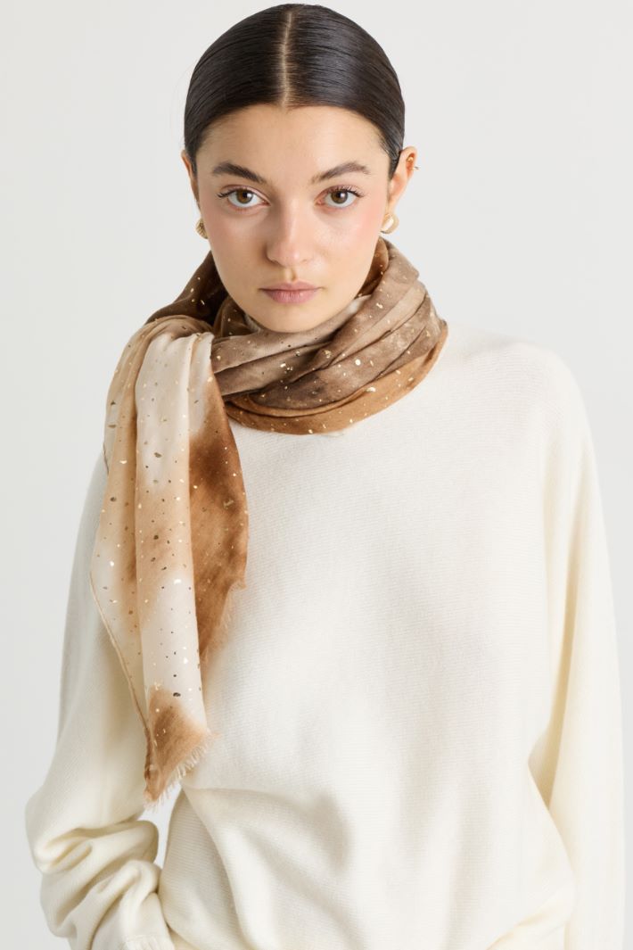 Foil-detail stole - CAMEL - Intrend - 2