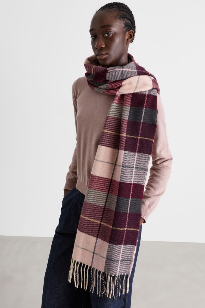 Checked scarf - BORDEAUX - Intrend - 2