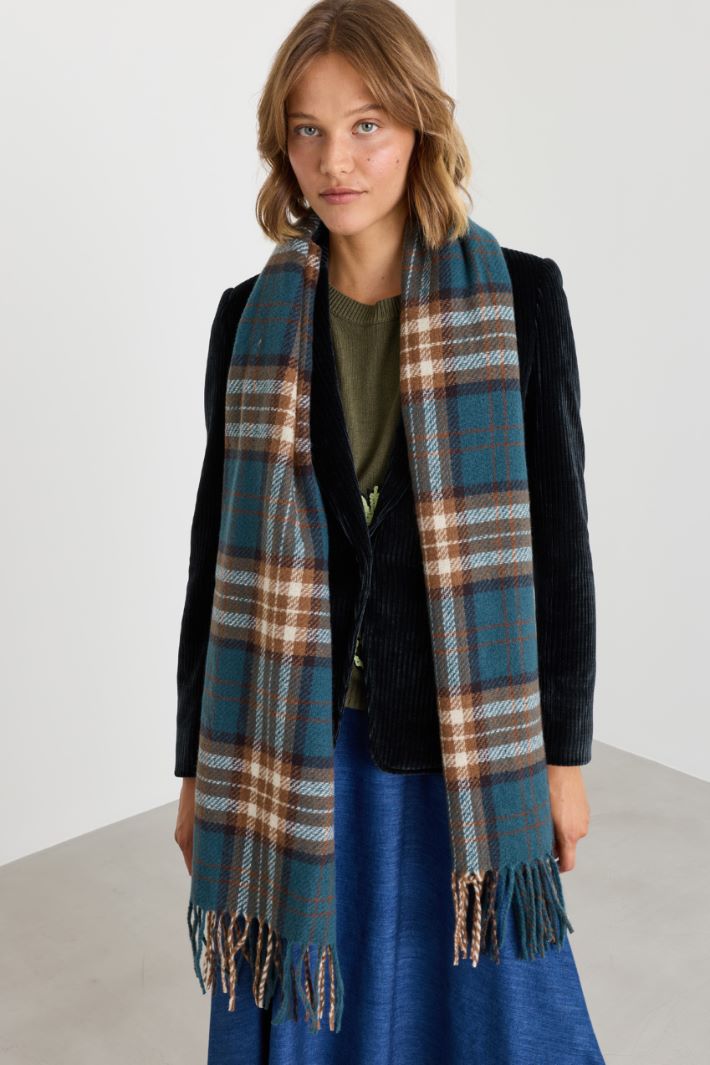 Multicolour scarf - GREEN - Intrend