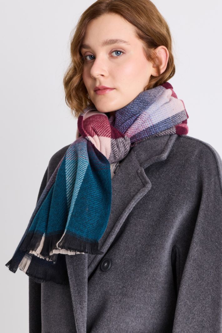 Checked scarf - BORDEAUX - Intrend - 2