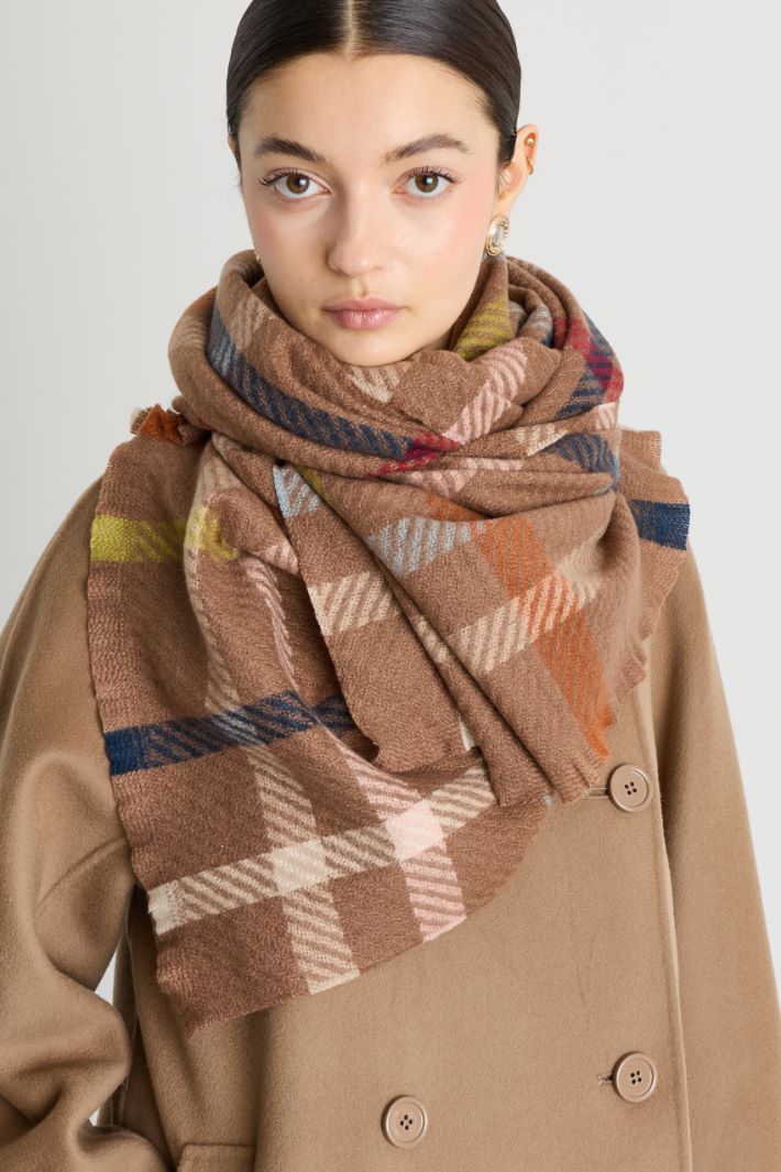 Checked scarf - CAMEL - Intrend - 2