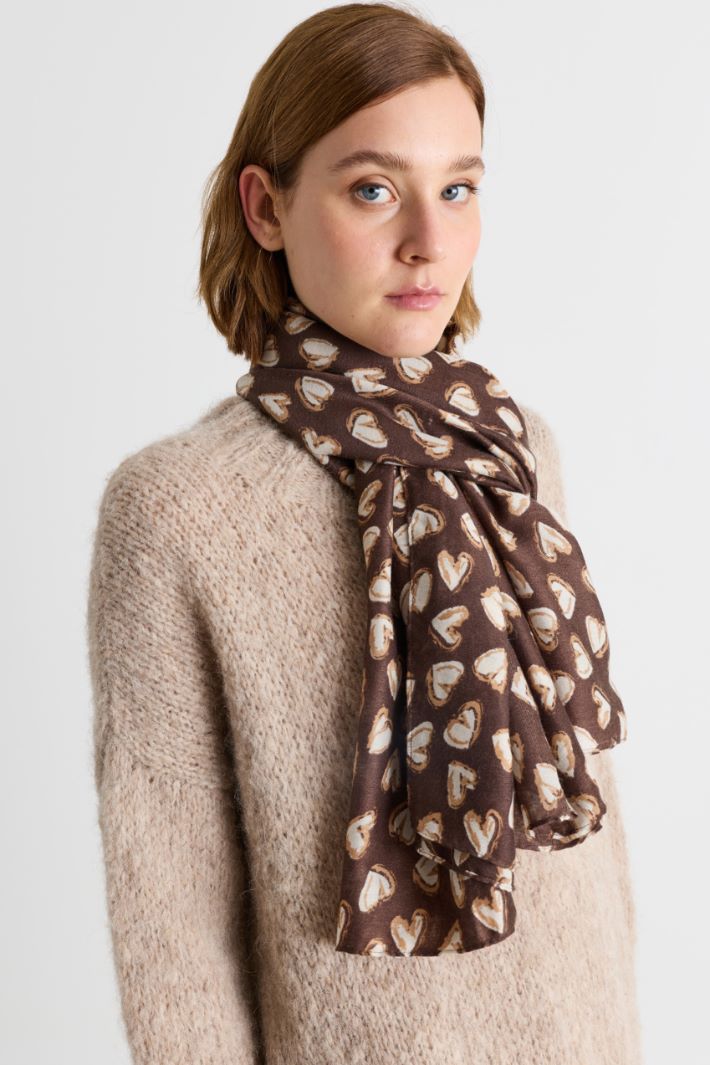 Large lightweight stole - BROWN - Intrend - 2