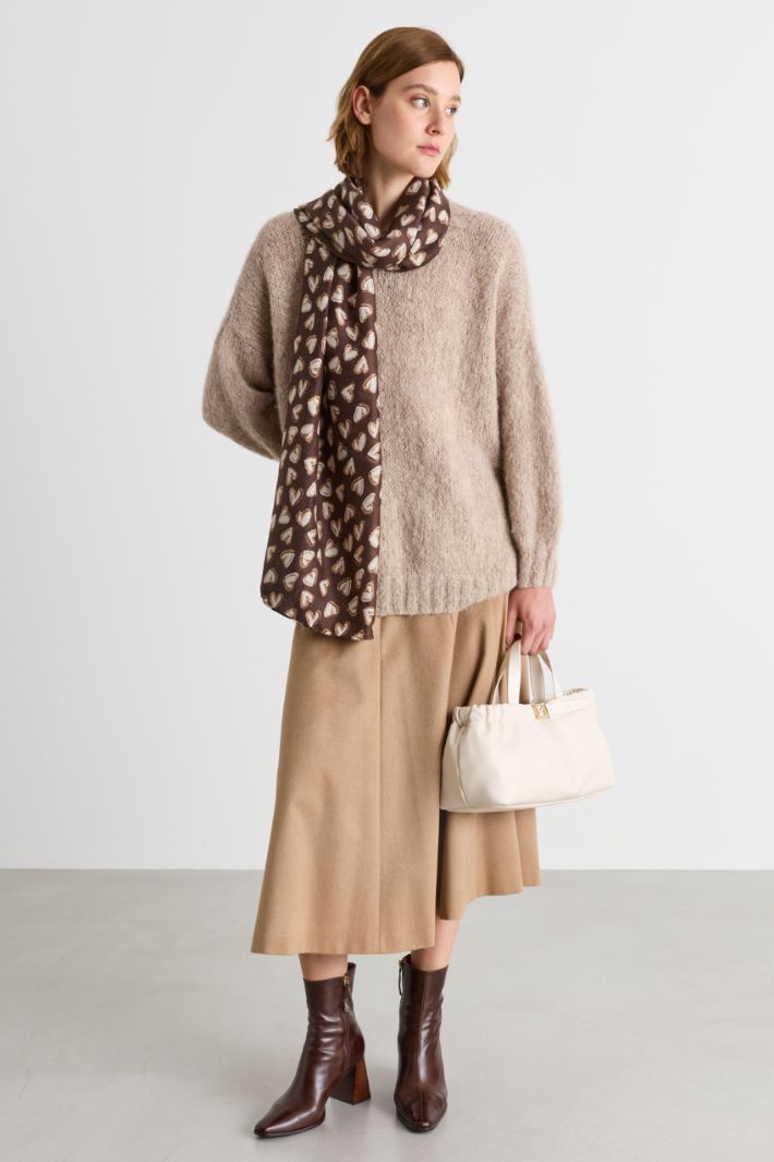 Large lightweight stole - BROWN - Intrend