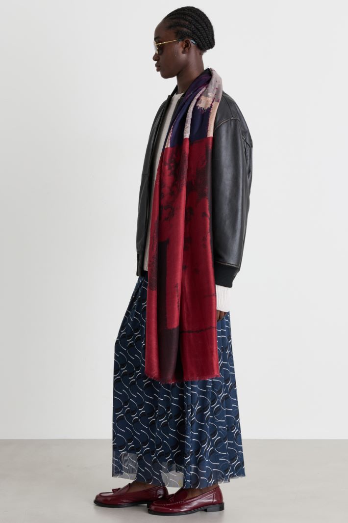 Stola in tessuto leggero - ROSSO - Intrend - 2