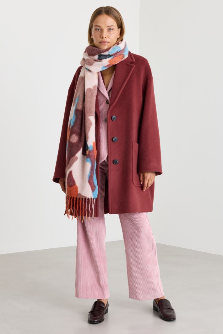 Patterned scarf - RED - Intrend - 2